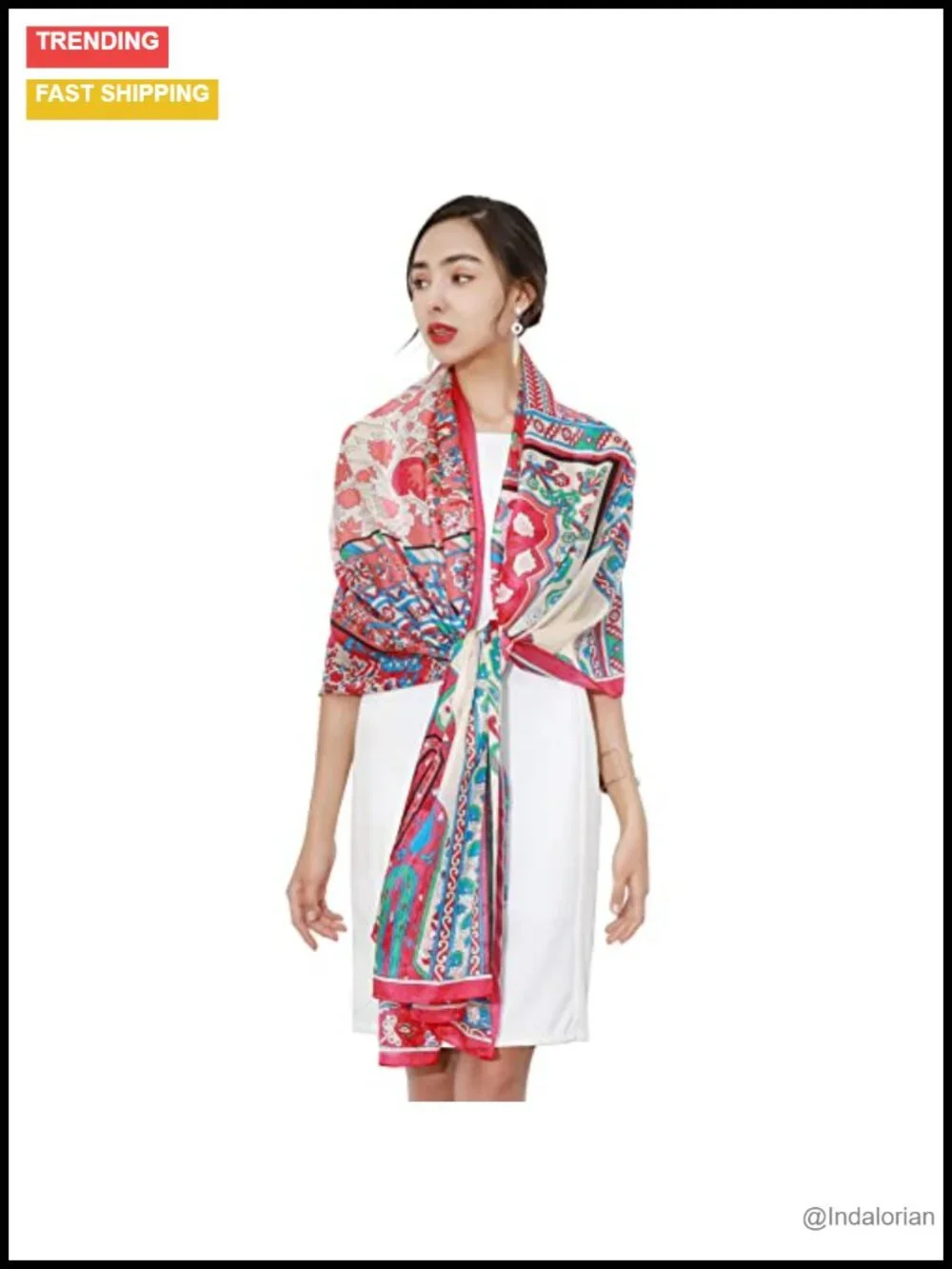 100% Mulberry Silk Pashmina Shawl Wrap Women Extra Large Lightweight Wedding
